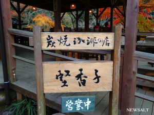 カフェめぐり　渓流のせせらぎと紅葉の贅沢な時間　香嵐渓「堅香子」