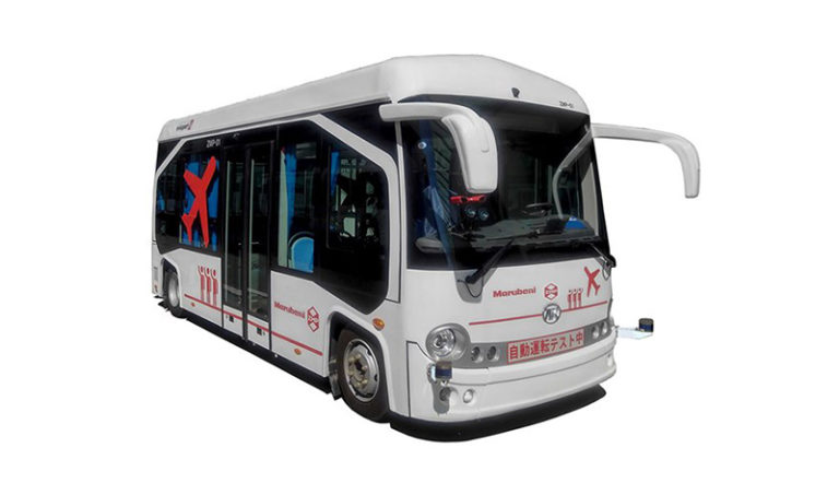 中部国際空港の制限区域内で自動運転EVバスの実証実験を実施