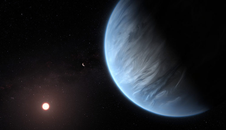 ハビタブルゾーンの地球型惑星大気中に水蒸気を発見