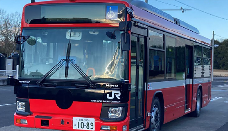 JR東日本のBRT専用大型自動運転バス　気仙沼線で自動運転の走行試験