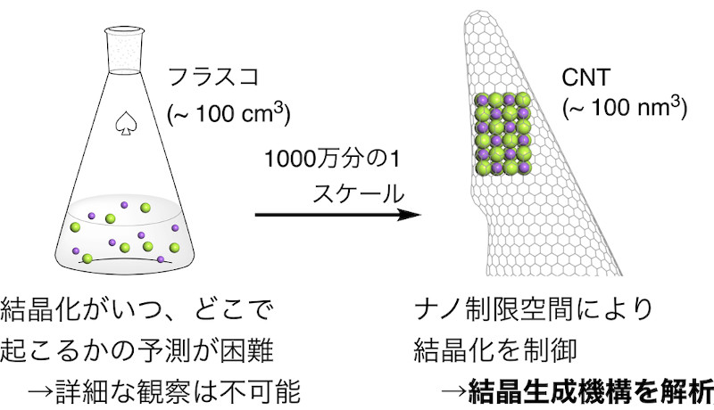 食塩結晶の瞬間と成長過程の撮影に成功　東大